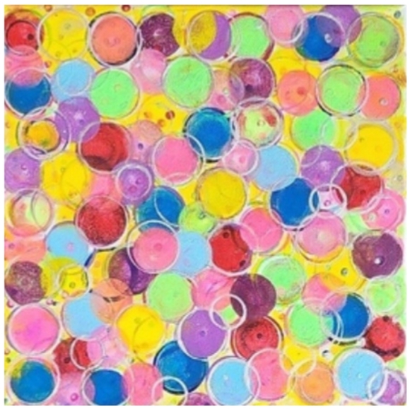 Hand Crafted Abstract Canvas Painting 12 x 12 Inches - Picture 3 of 4